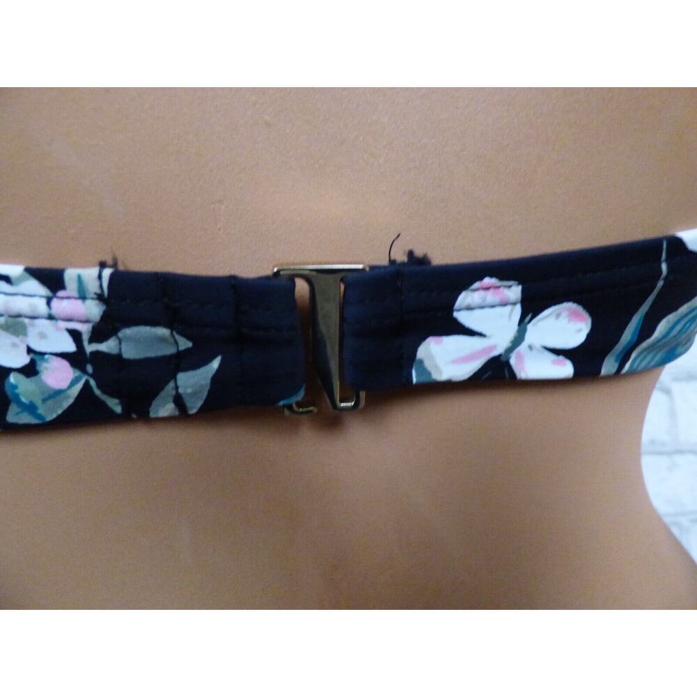 $86 Kate Spade Black Tropical Playa Carmen Halter Bikini Top XS NEW - Picture 5 of 7